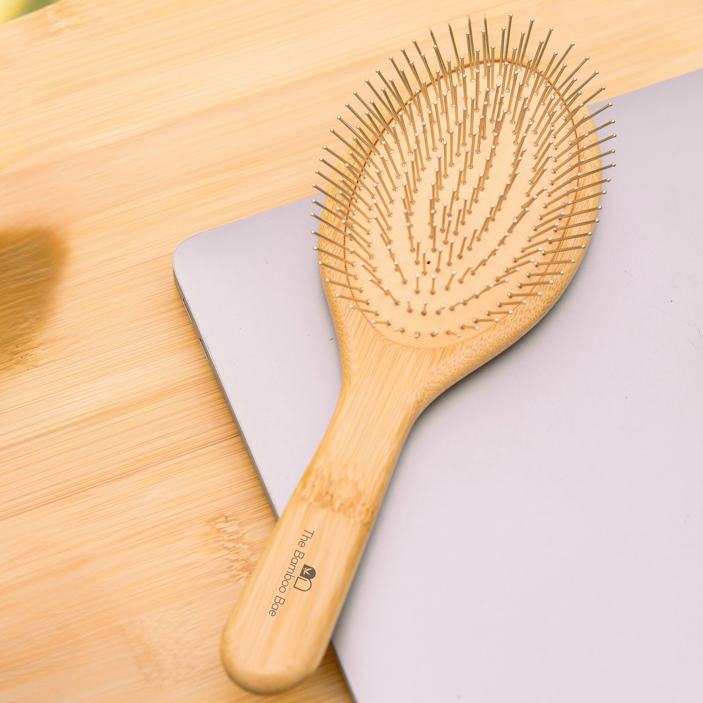 Bamboo Hair Brush - Paddle Brush for Women & Men - Bamboo Comb - Eco-Friendly Bamboo Hair Brush for Hair Care & Growth