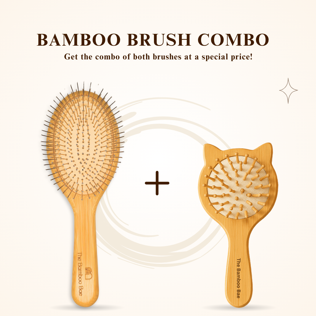 Bamboo Hair Brush | Paddle Brush for Women & Men - Bamboo Comb | Eco-Friendly Bamboo Hair Brush for Hair Care & Growth