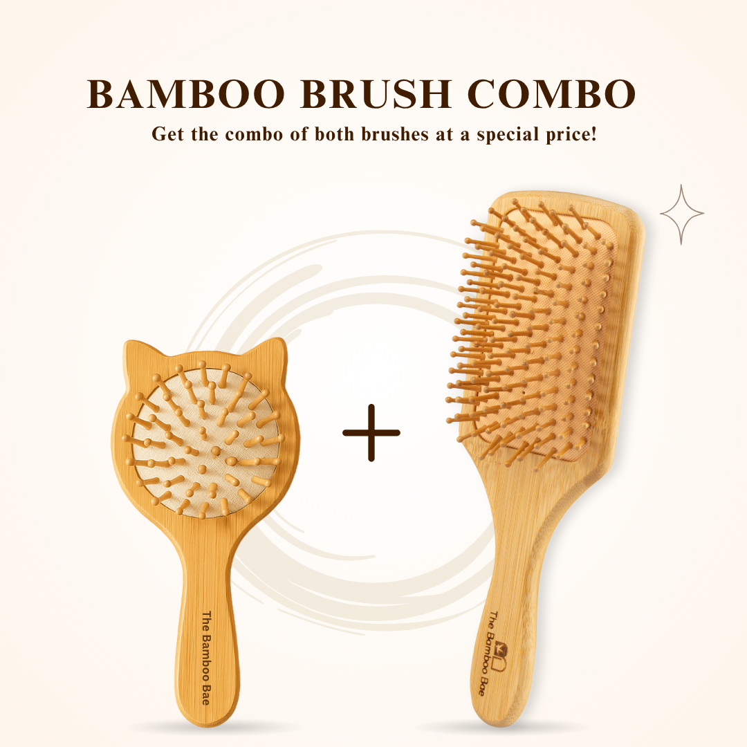 Bamboo Hair Brush | Paddle Brush for Women & Men - Bamboo Comb | Eco-Friendly Bamboo Hair Brush for Hair Care & Growth