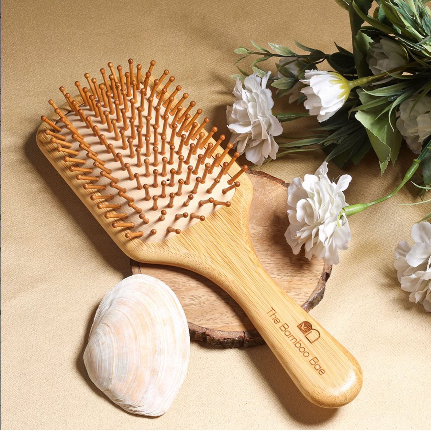 Bamboo Hair Brush | Paddle Brush for Women & Men - Bamboo Comb | Eco-Friendly Bamboo Hair Brush for Hair Care & Growth