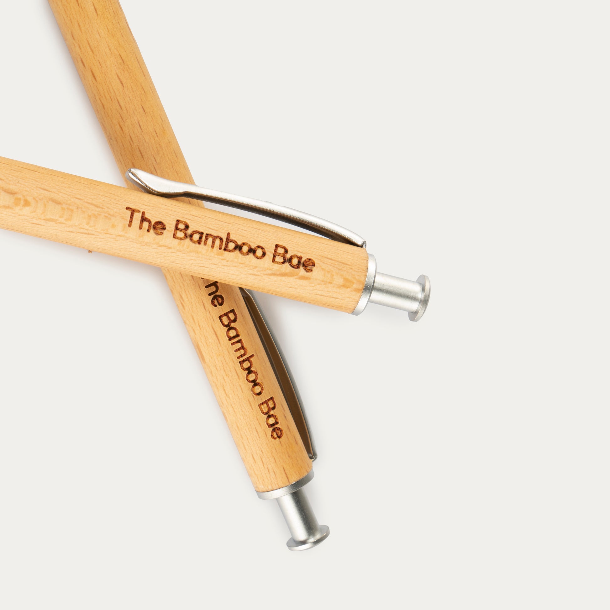 Natural bamboo pen – eco-friendly writing instrument for office, study, and corporate gifting.