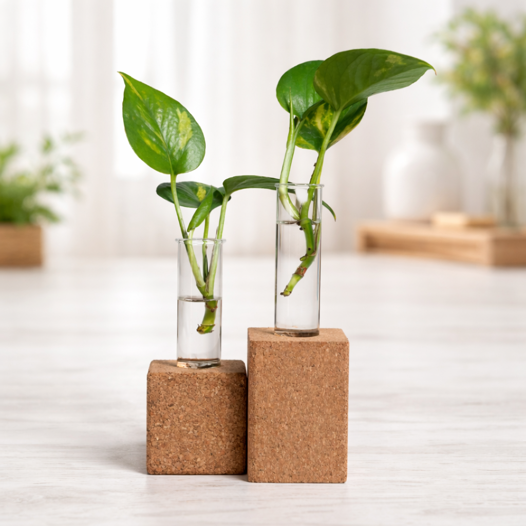 EcoNest Natural Cork Planter (5 cm) – Sustainable Succulent Pot, Minimalist Desk Planter