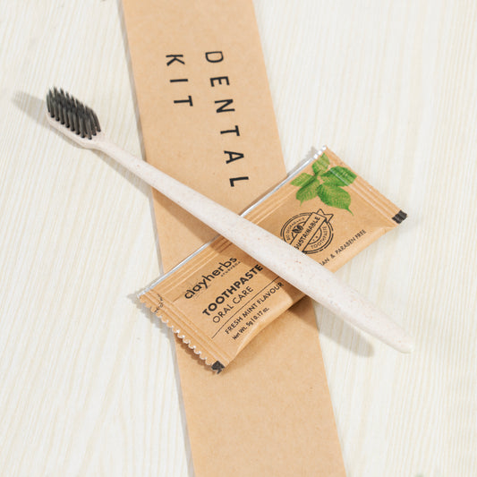 Wheat Straw Dental Kit | Sustainable Oral Care for Hotels & Resorts.