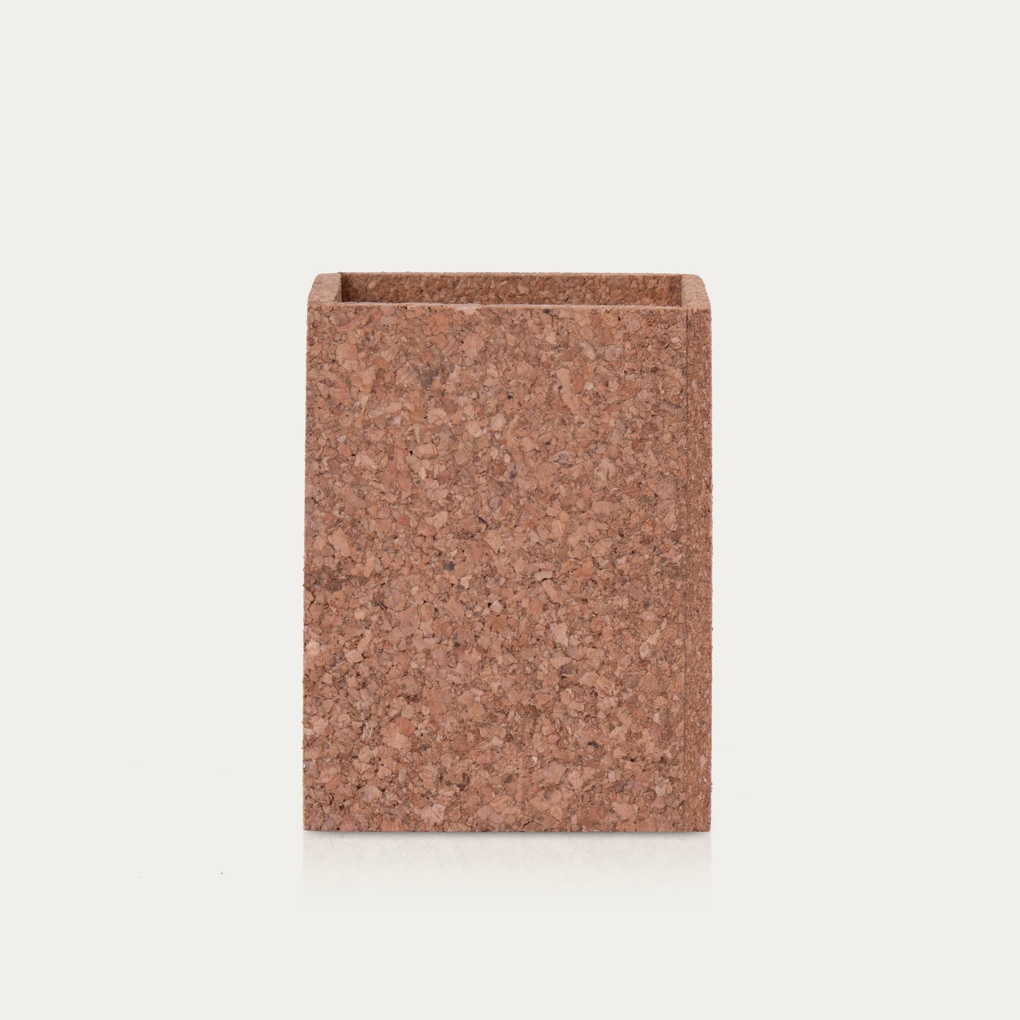 Eco-friendly square cork stand – sustainable cork desk organizer for office, home, or gifting.