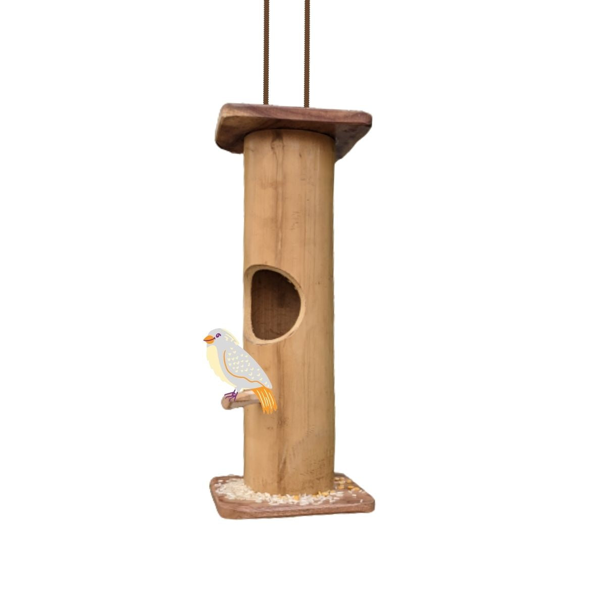 Handmade Bird Feeder,  the bambo
