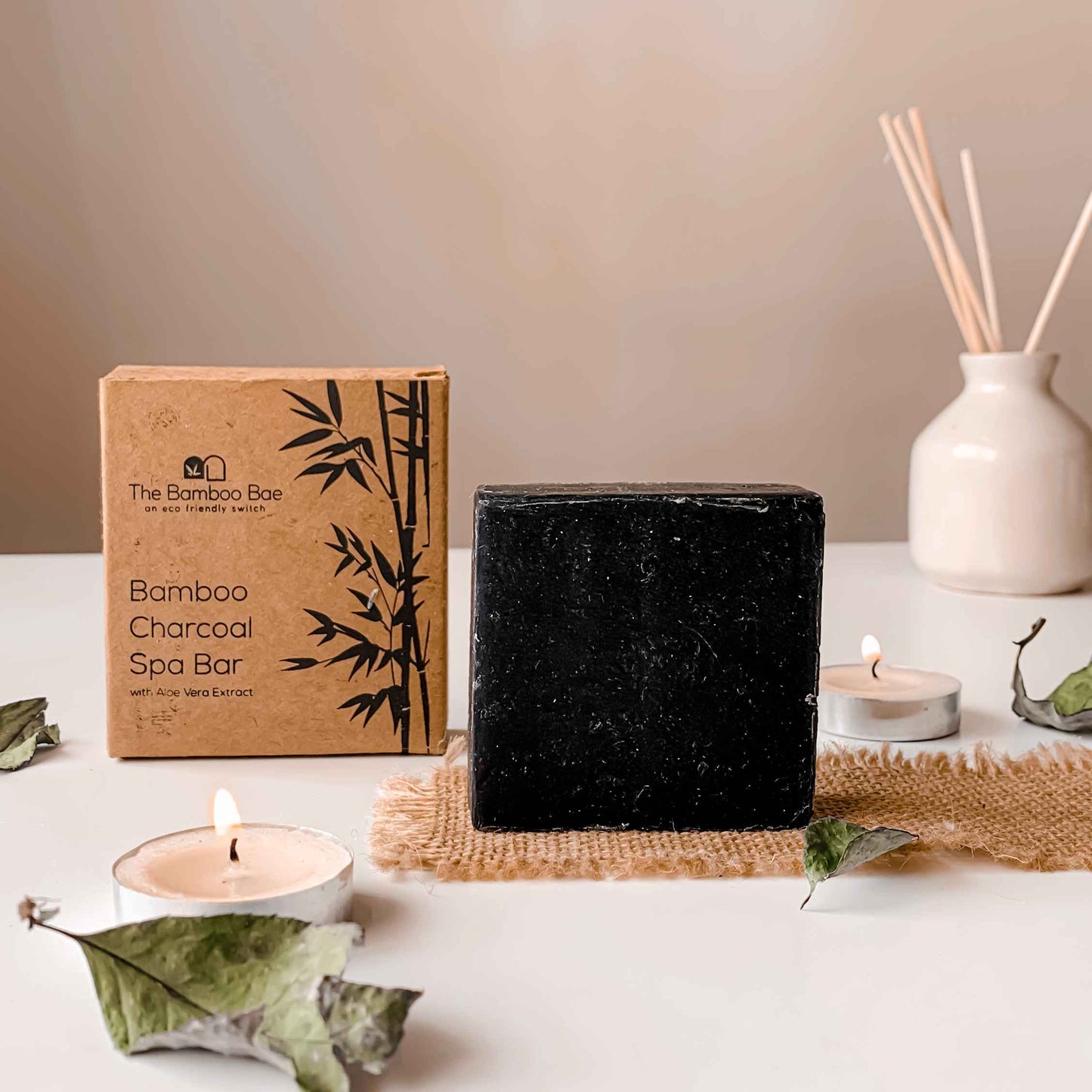 Bamboo Charcoal Soap | Handmade Spa Bar | With Aloe Vera Extract