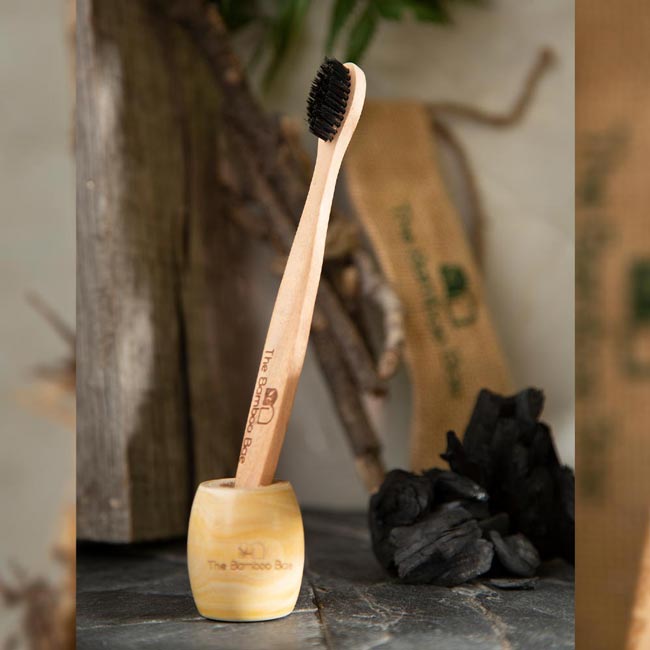 bamboo toothbrush charcoal bristles