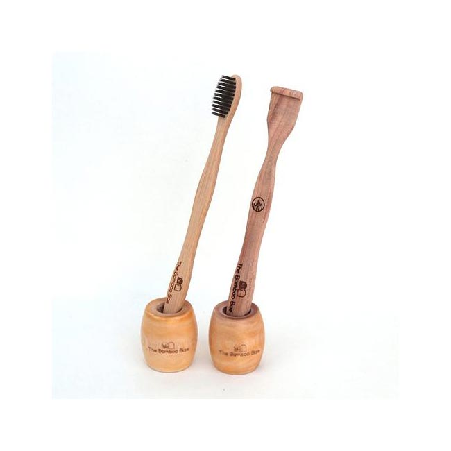 Bamboo Toothbrush and Tongue Cleaner 