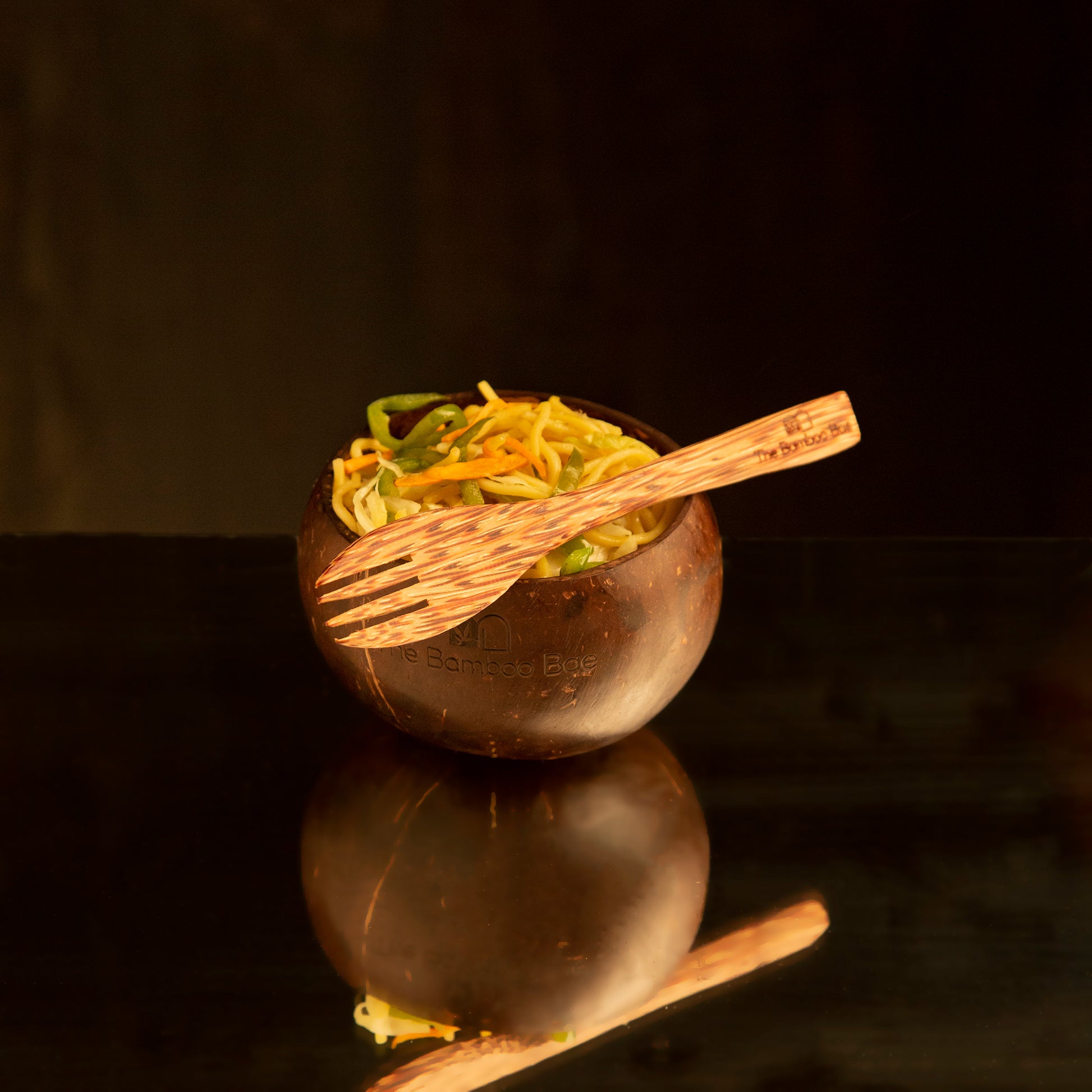 Eco-friendly coconut shell snack bowl – natural handcrafted dining essential for sustainable living.