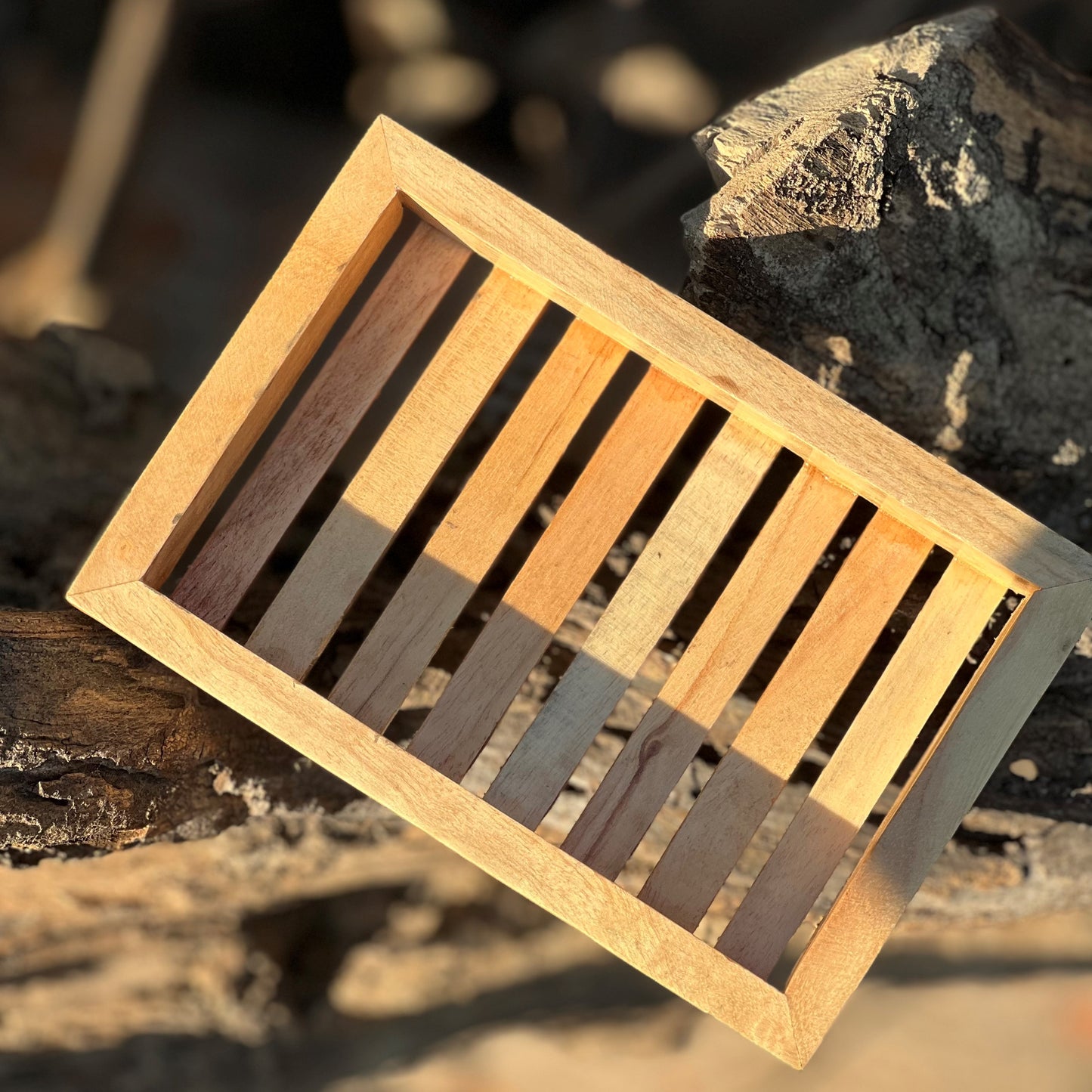 Bath Essential Kit | Bamboo Soap Tray | Loofah | Bamboo Soap