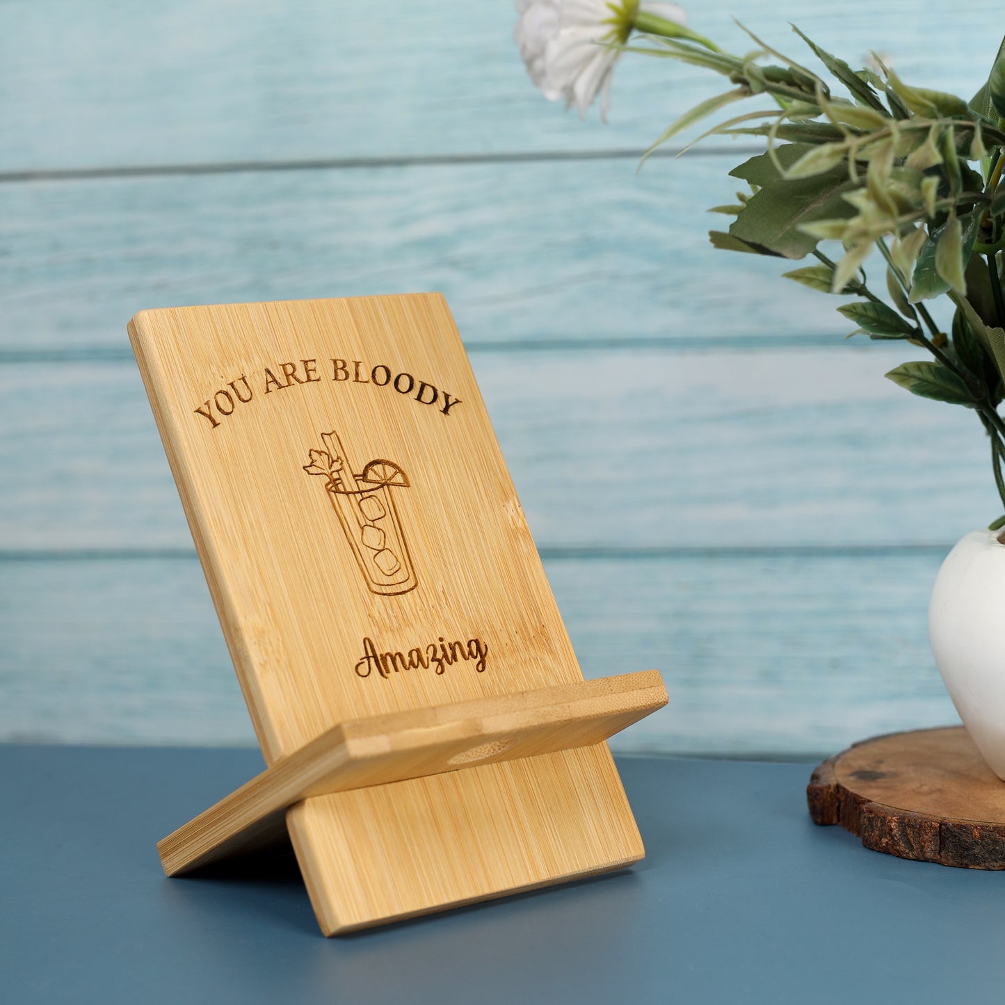 Bamboo Collapsible Mobile Stand
