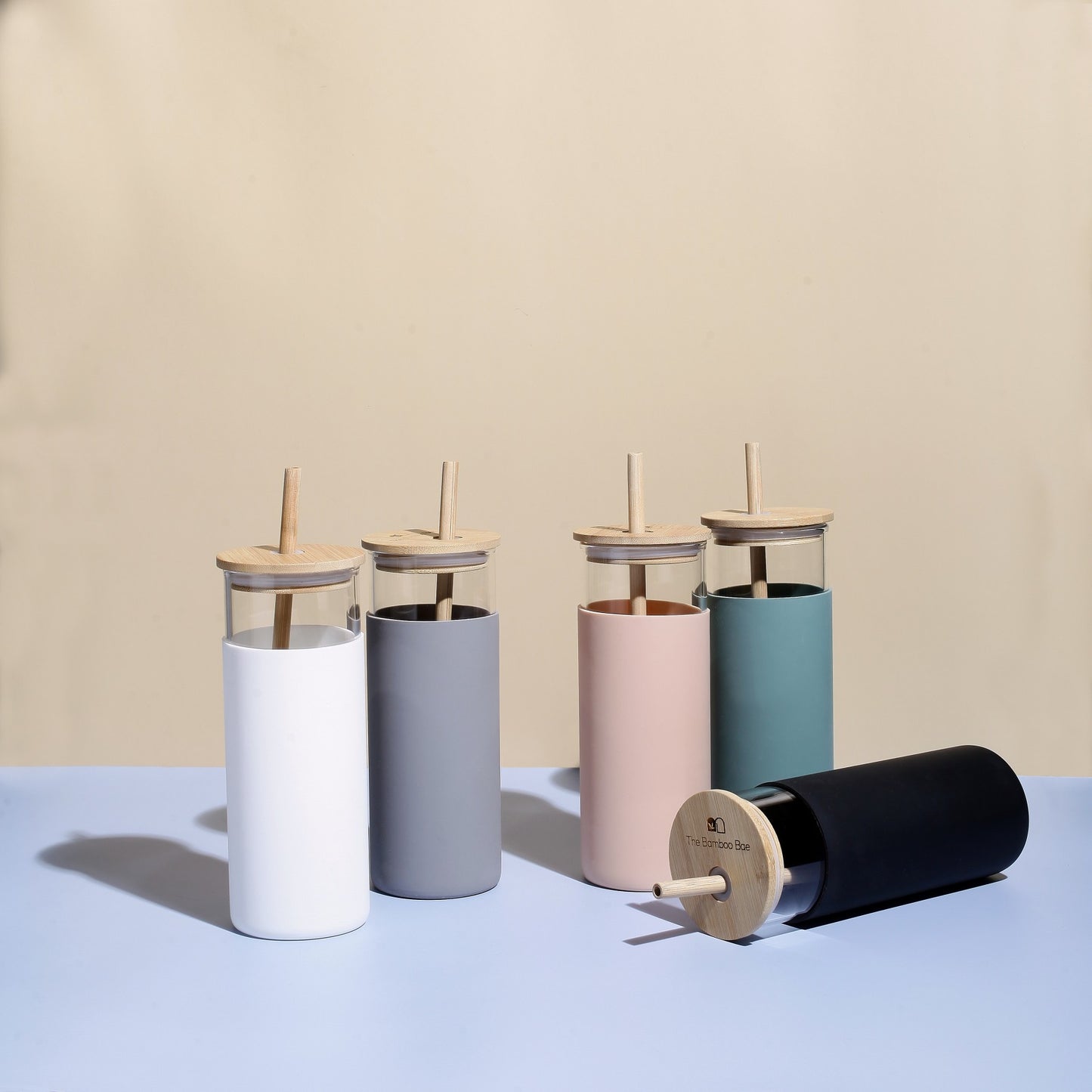 Bamboo Lid Glass Sipper
