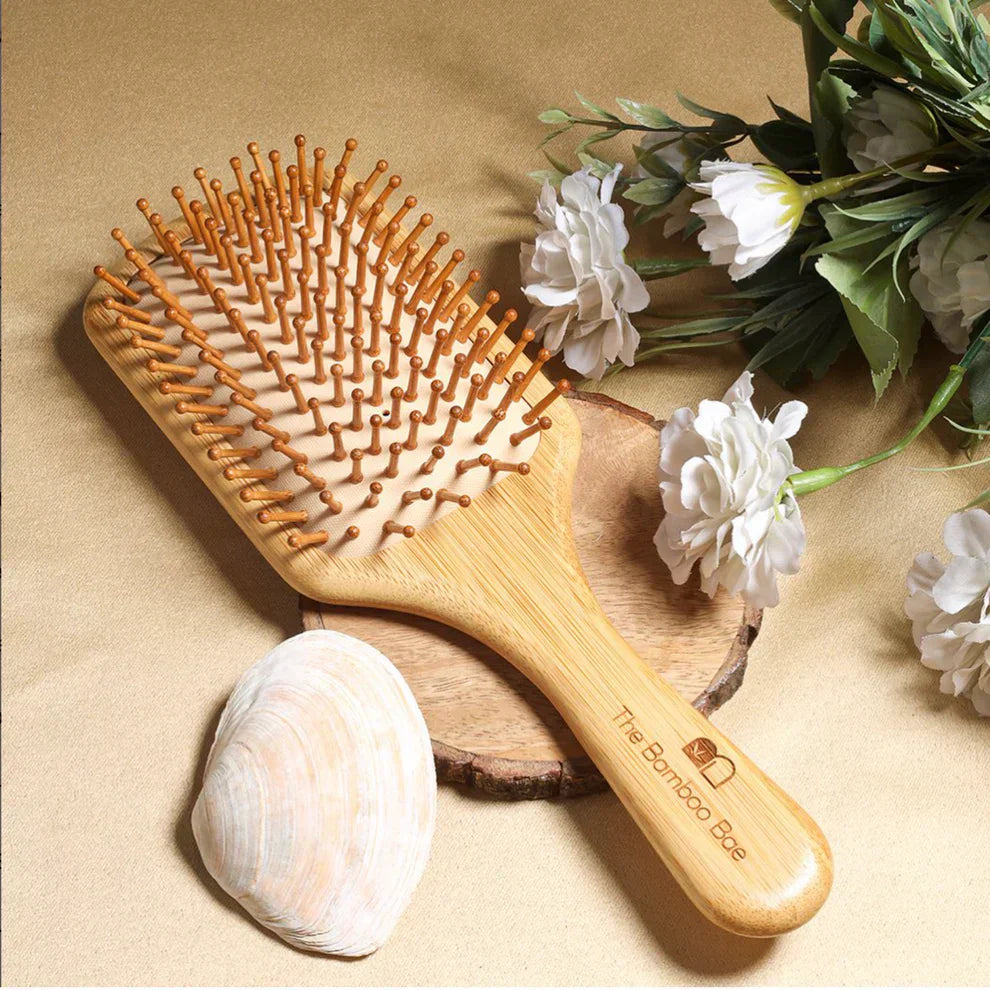 Hair Fall from Breakage? Switch to a Bamboo Paddle Hair Brush