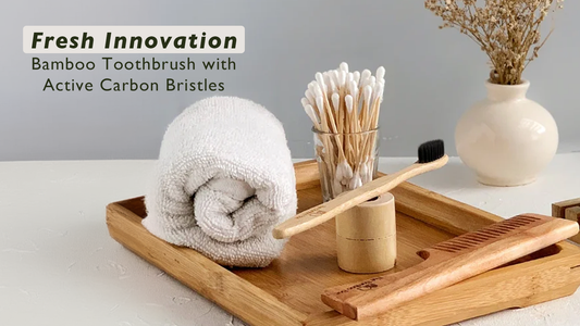 Toothbrush Bamboo with Active Carbon Bristles