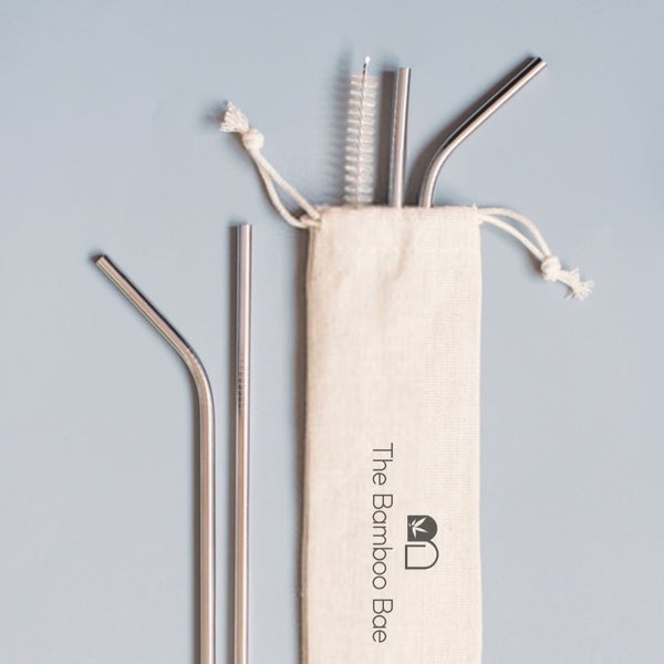 Bamboo Straw | 4 Straws & 1 Cleaner | Reusable Natural & Handcrafted