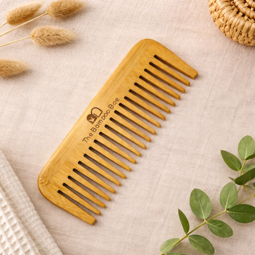 Eco-Friendly Bamboo Comb for Gentle, Sustainable Hair Care – The Bamboo Bae