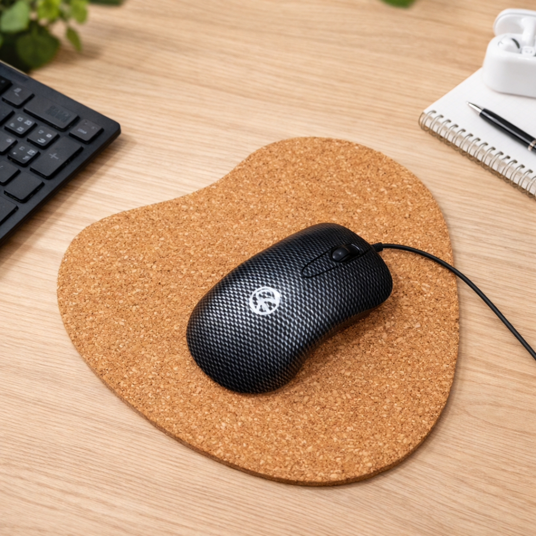 Cork Mouse Pad | Sustainable & Stylish Desk Accessory | Eco-Friendly Cork Pad