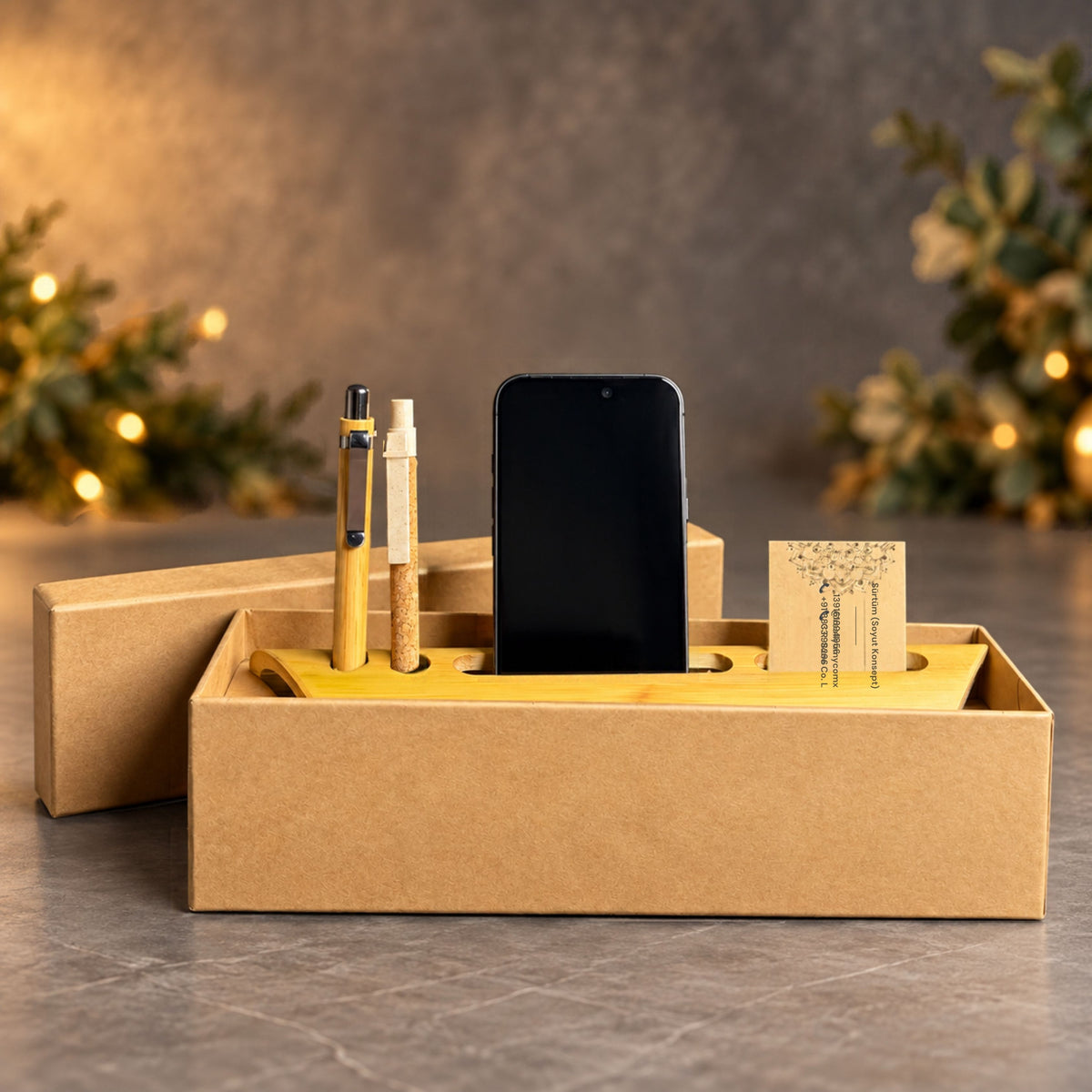 Bamboo Desk Organiser Office Set - Festive Gifting by The Bamboo Bae