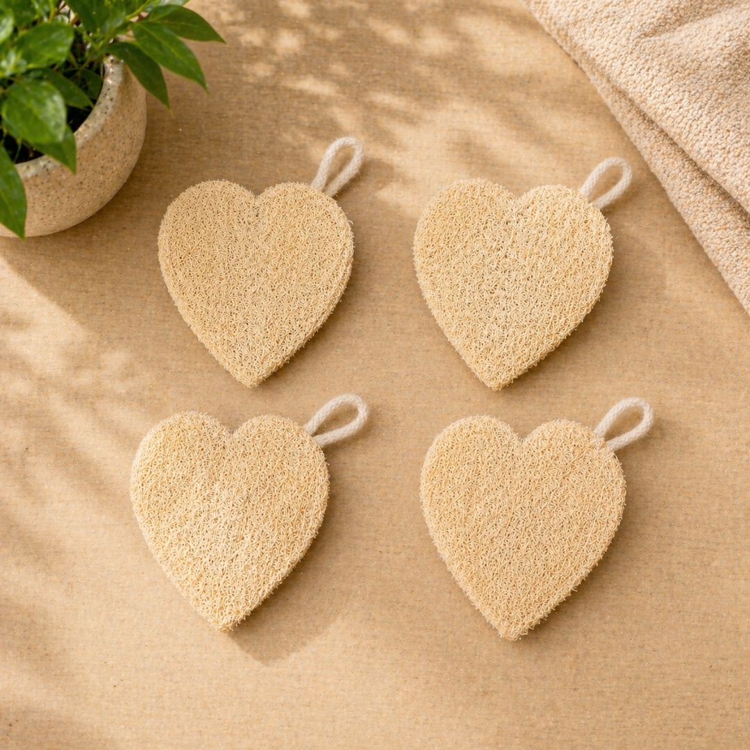 Natural Loofah Bath Scrubber – 100% Biodegradable Body Exfoliator | Plastic-Free Bath Sponge