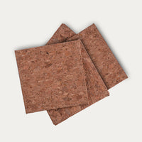 Cork Square Coaster Set | 4 pcs | Sustainable Cork Coasters | Eco friendly Drink Coasters for Home & Office