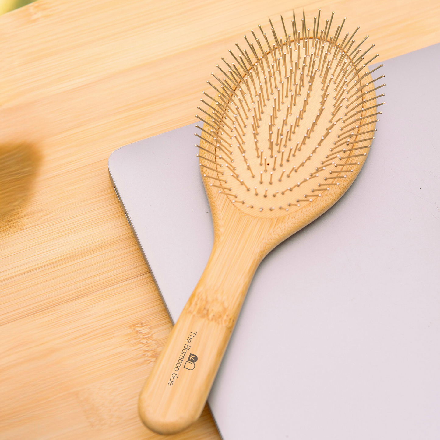 Bamboo Comb | Eco-Friendly Bamboo Hair Brush - Oval Scalp Massager for Hair Care & Growth