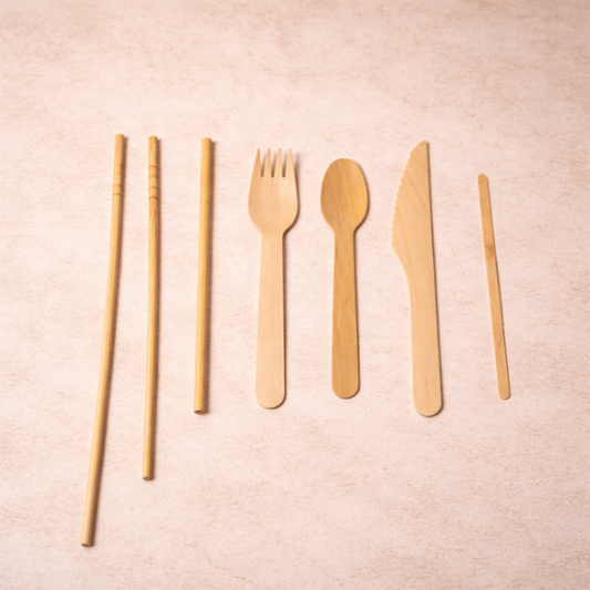 Disposable Wooden Cutlery Set – Sustainable Dining Utensils