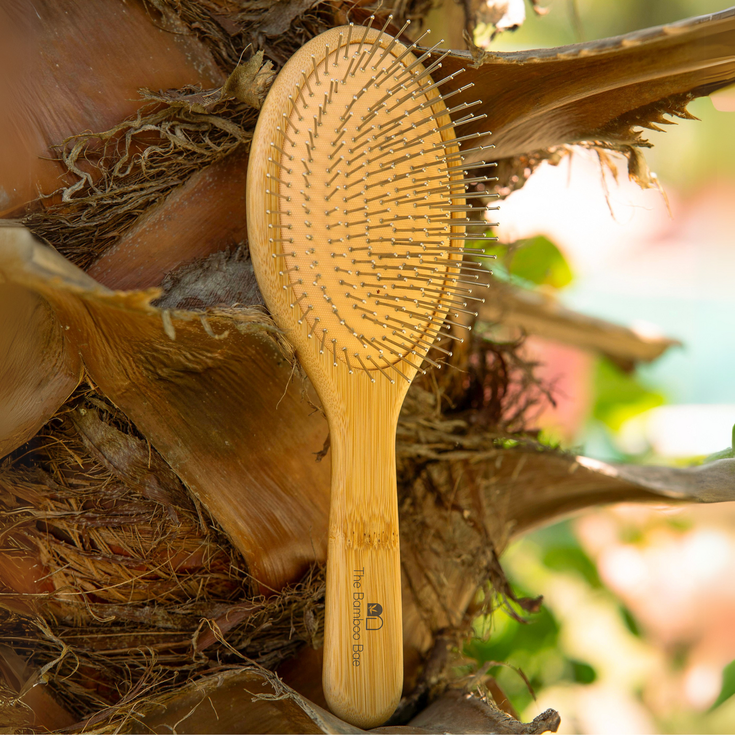 Bamboo Comb | Eco-Friendly Bamboo Hair Brush - Oval Scalp Massager for Hair Care & Growth