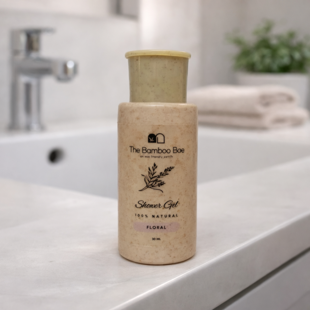 Eco-Friendly Wet Amenities Set – Floral (Shampoo, Shower Gel, Conditioner & Moisturizer | 30 ml Each)