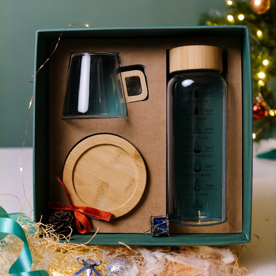 New Year Corporate Gift Hamper | Eco Hydration & Coffee Essentials | The Bamboo Bae