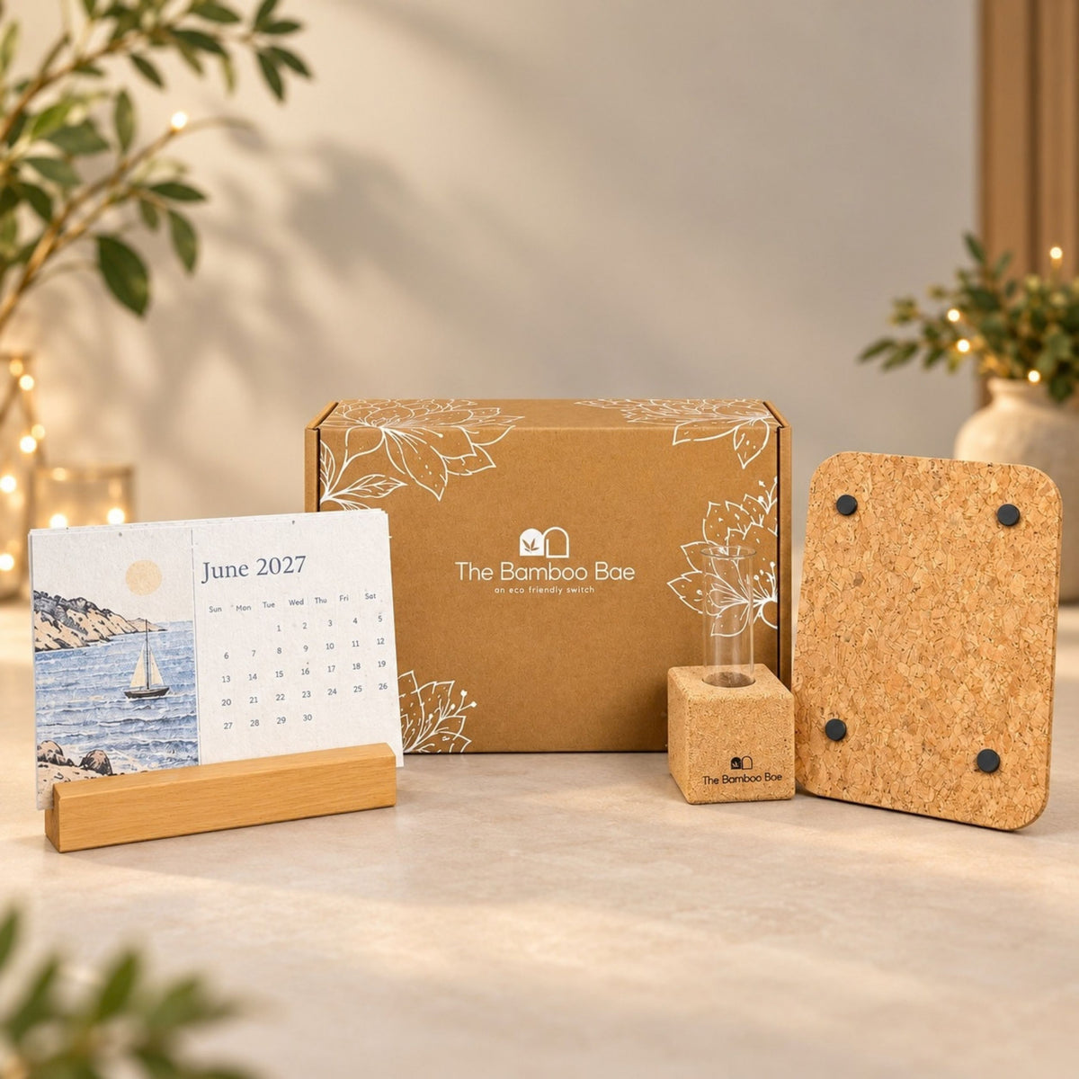 Eco-Friendly Desk Essentials Corporate Hamper - Festive Gifting by The Bamboo Bae