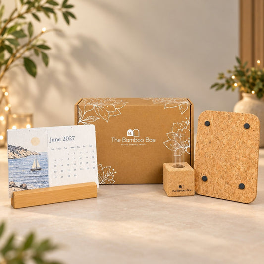 Eco-Friendly Desk Essentials Corporate Hamper - Festive Gifting by The Bamboo Bae