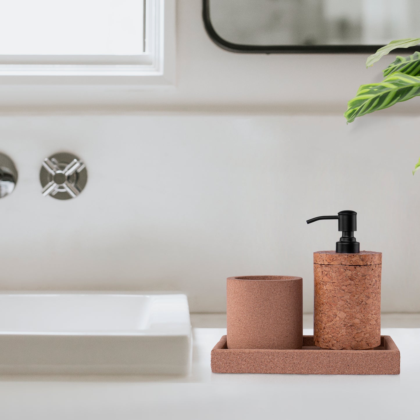 Cork Bathroom Set | Eco-Friendly Cork Bathroom Set | Set of 3