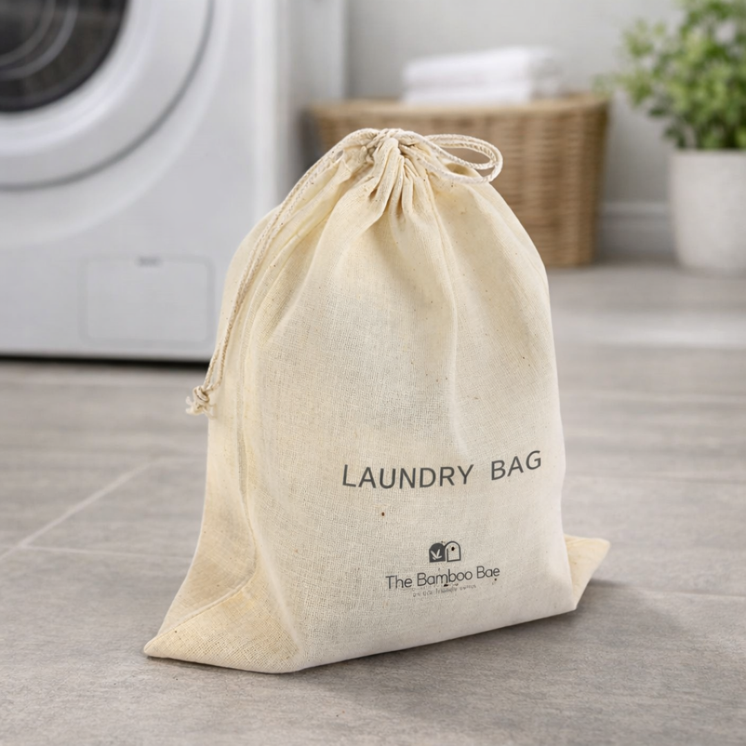 Reusable Natural Fabric Laundry Bag – Travel & Storage Pouch