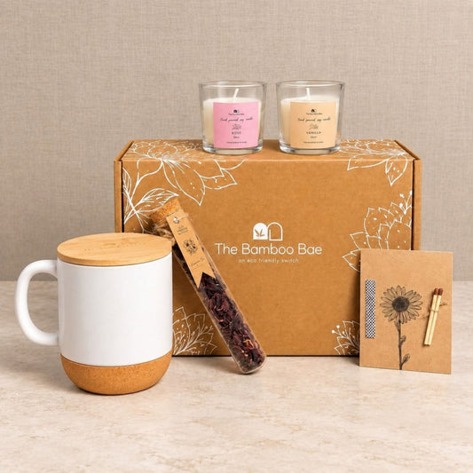 Candle Self-Care Corporate Hamper - Festive Gifting by The Bamboo Bae