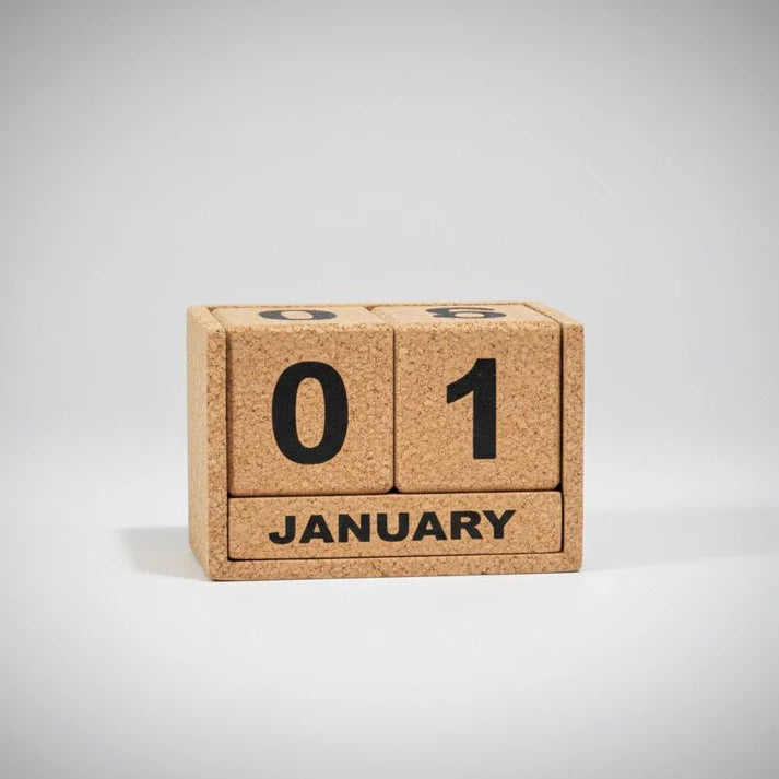 Perpetual Cork Desk Calendar | The Bamboo Bae