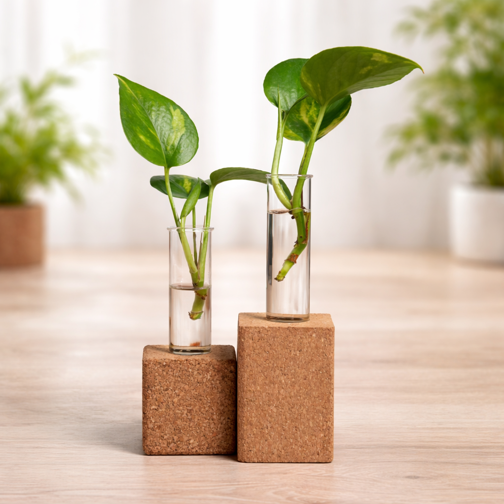 EcoNest Natural Cork Planter (5 cm) – Sustainable Succulent Pot, Minimalist Desk Planter