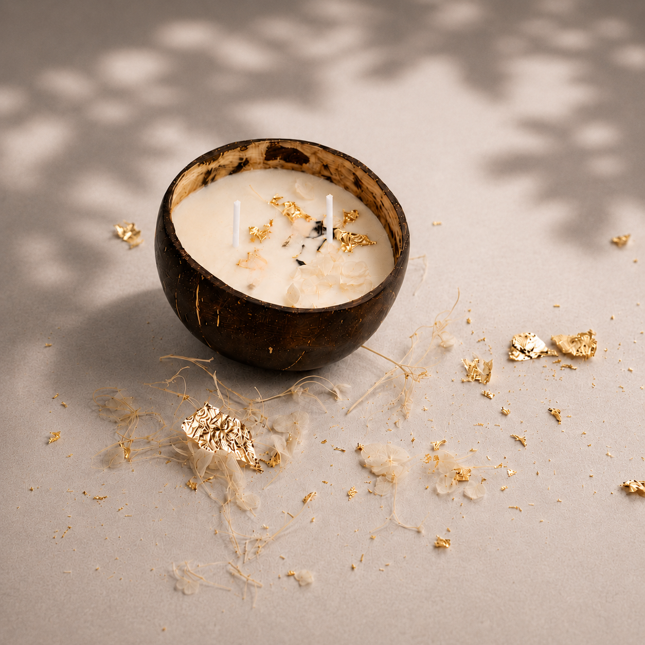 Vanilla Luxe Glow – Coconut Shell Soy Wax Candle