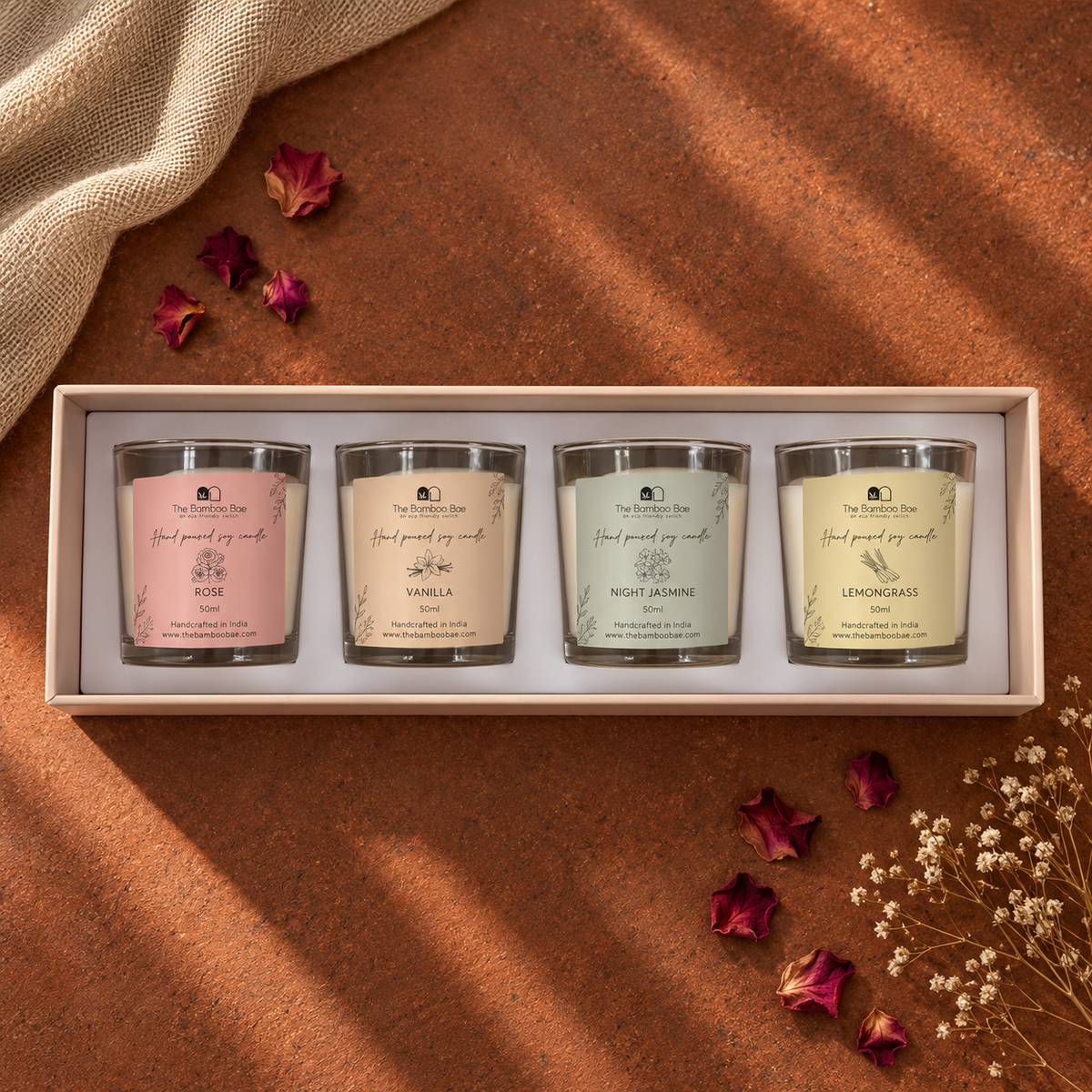 Shot Glass Candle Combo - Pack of 4