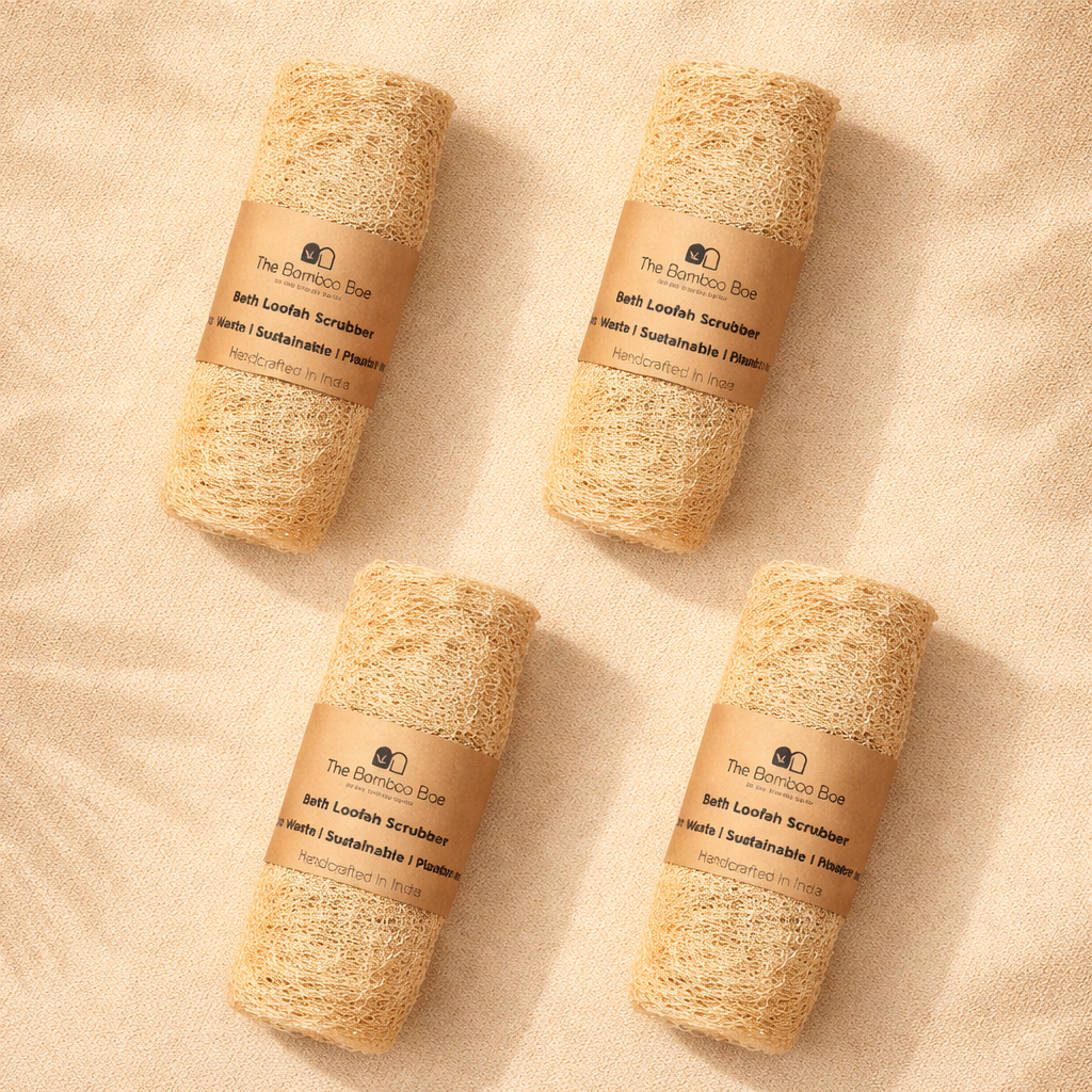 Natural Loofah Bath Scrubber – 100% Biodegradable Body Exfoliator | Plastic-Free Bath Sponge
