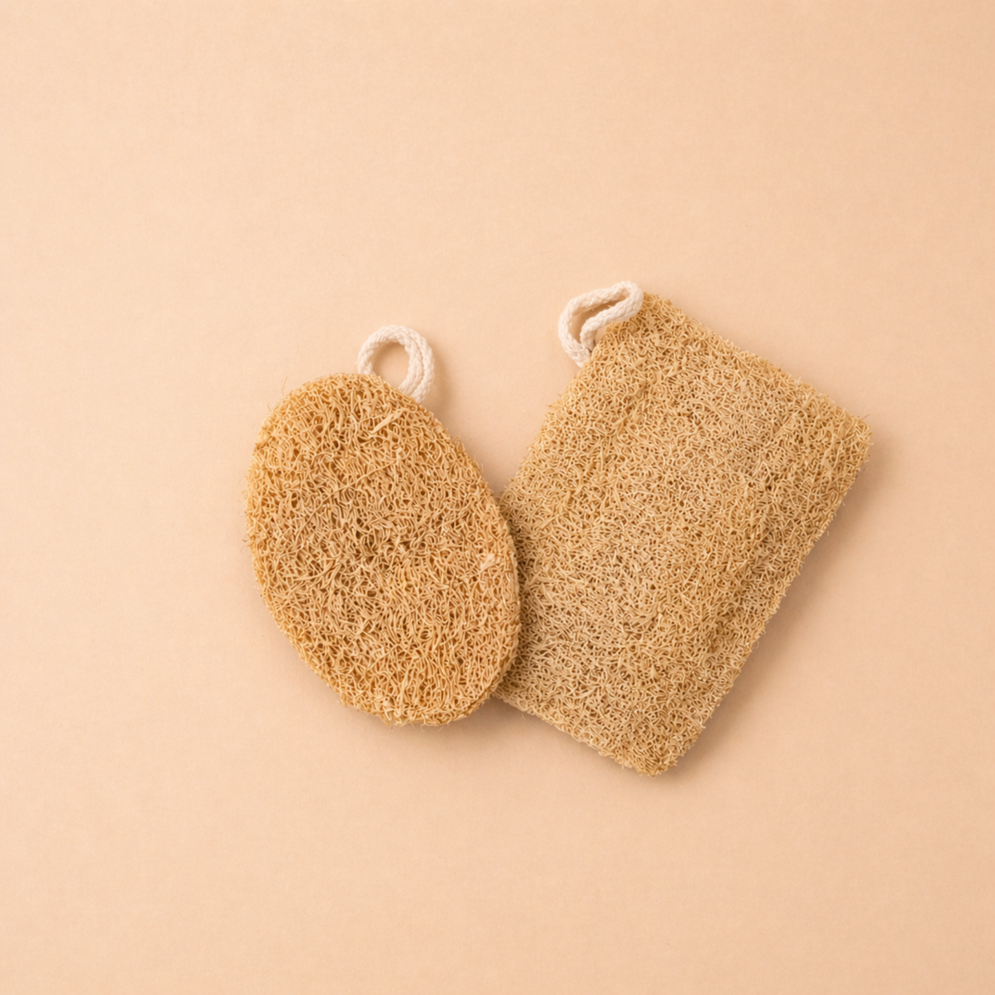 Natural Loofah Bath Combo – Dual Scrub Set for Full Body Exfoliation
