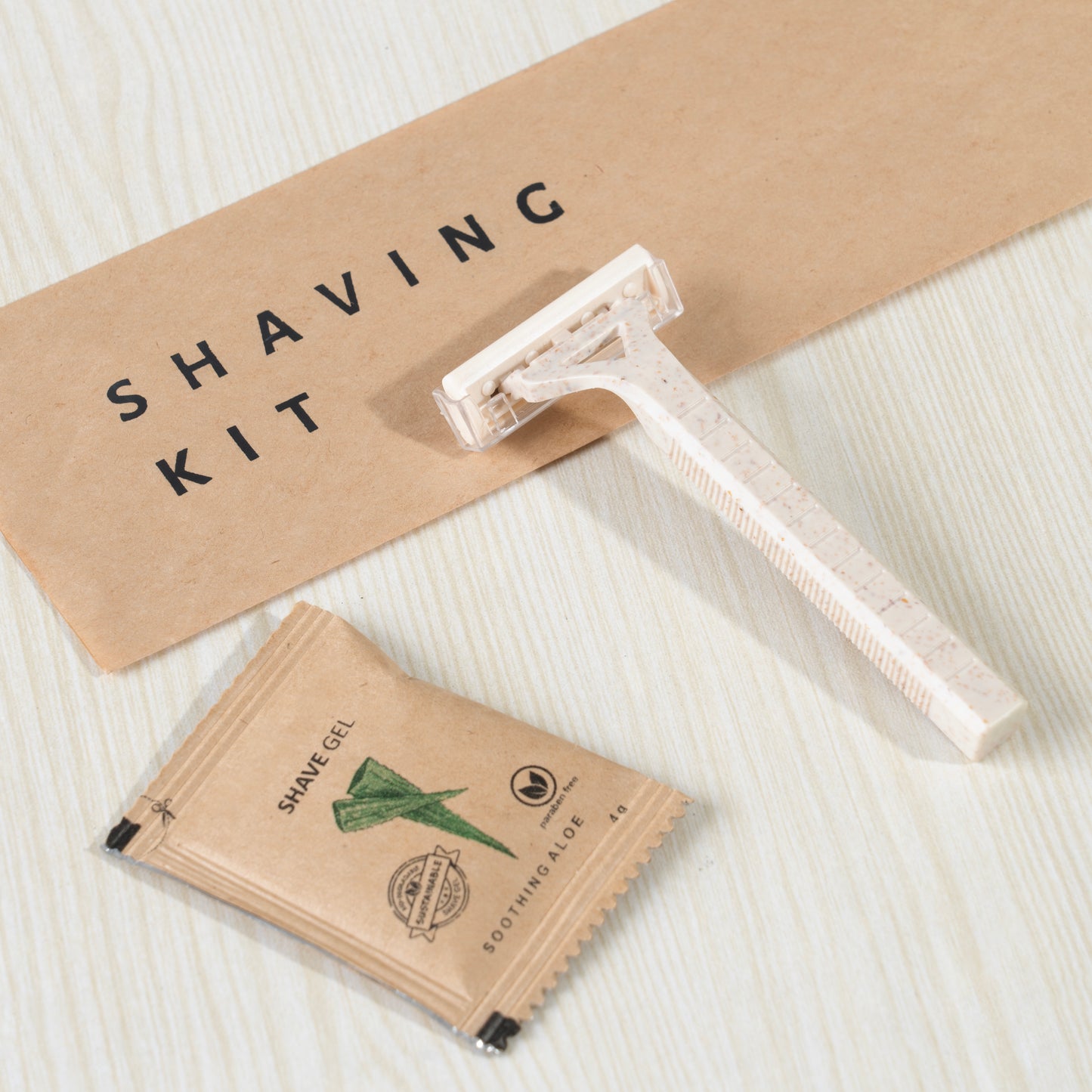 Wheat Straw Shaving Kit | Sustainable Grooming for Hotels & Resorts