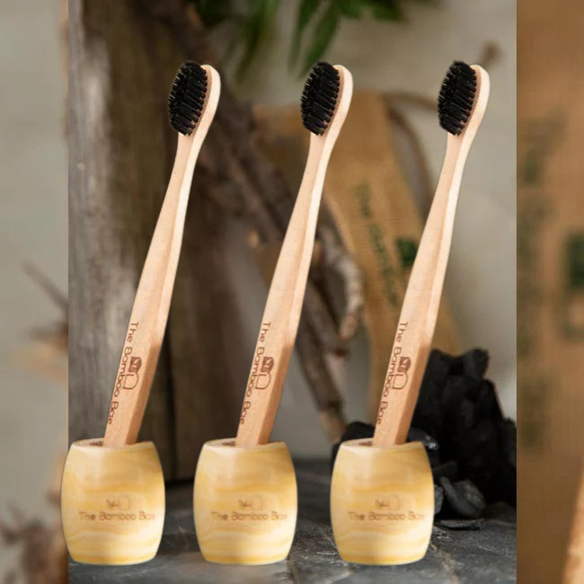 Bamboo Toothbrush | Charcoal Activated Bristles | Eco Friendly Toothbrush