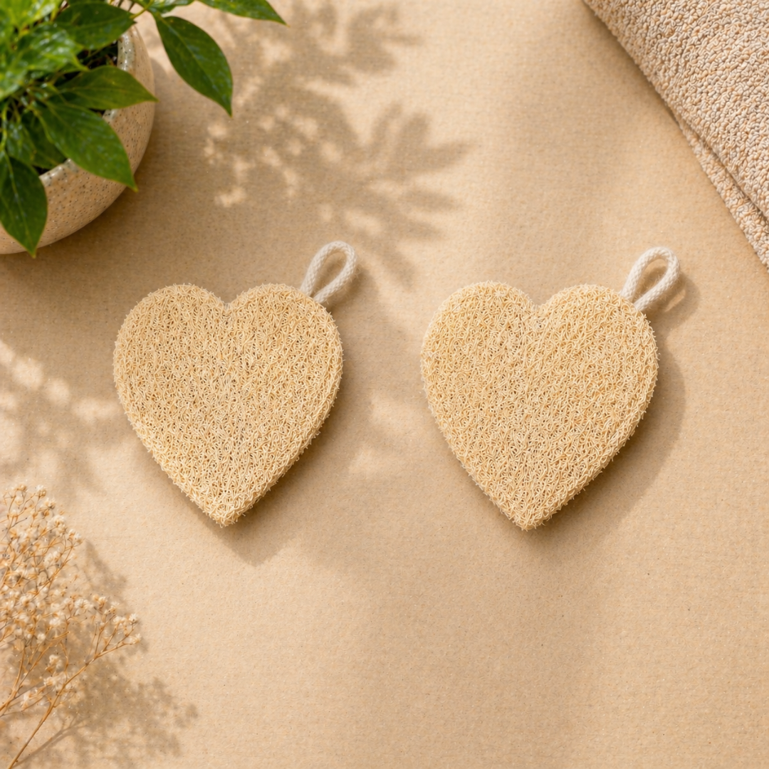 Natural Loofah Bath Scrubber – 100% Biodegradable Body Exfoliator | Plastic-Free Bath Sponge