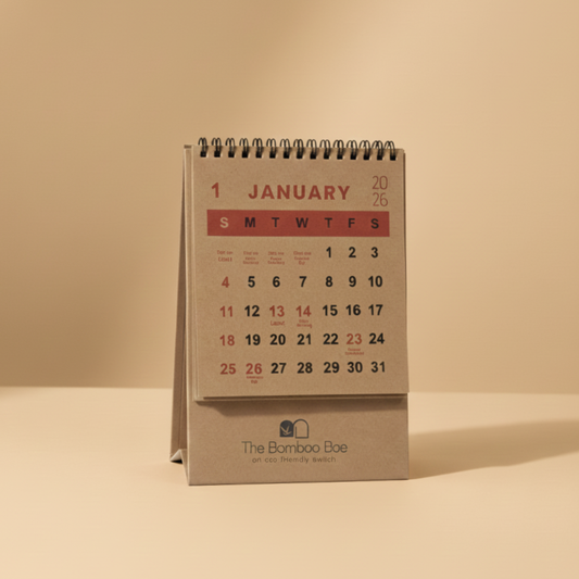 Minimalist Kraft Paper Desk Calendar for Eco-Conscious Planning – 2026