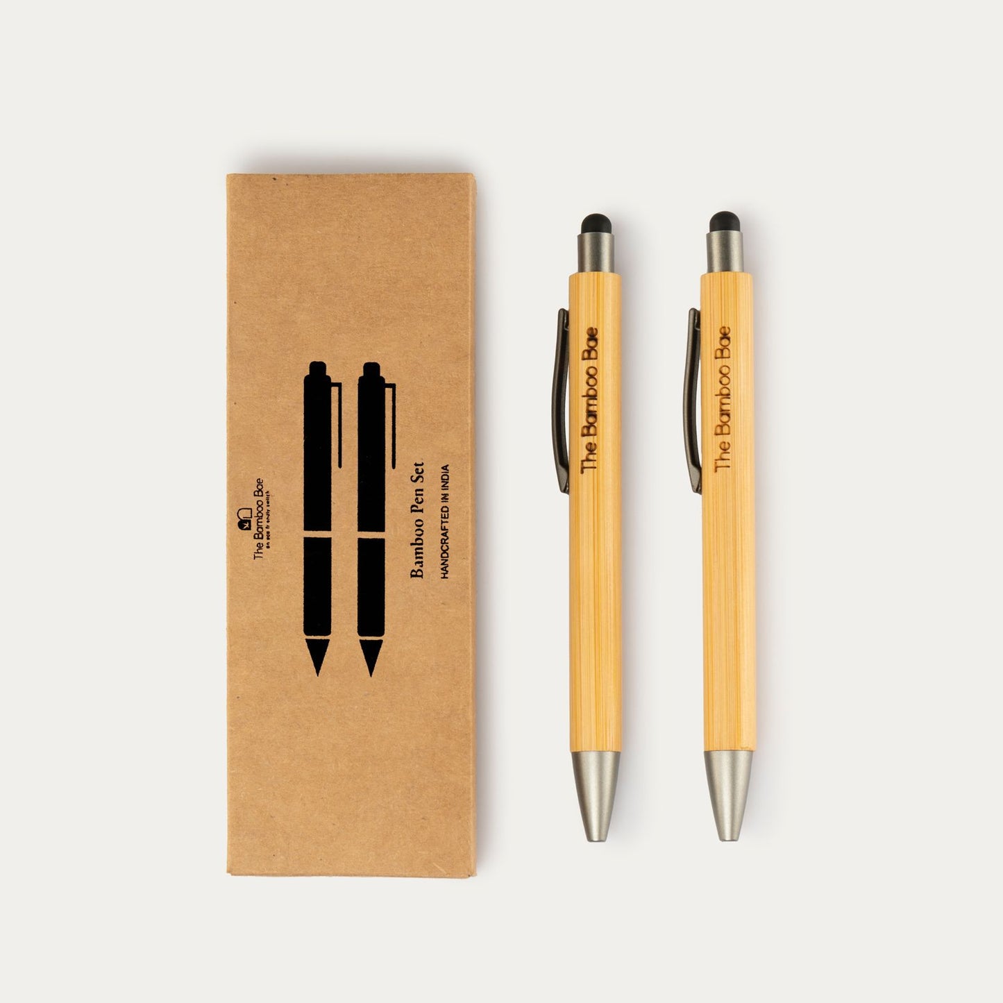Bamboo Basics Gift Box | Sustainable Cork Diary Bamboo Mobile Stand Pen