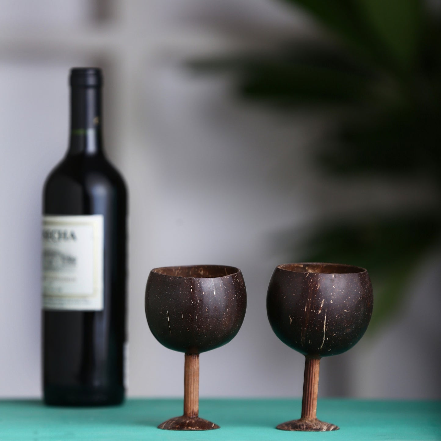 Coconut Wine Glasses | Set of 2 | Handcrafted & Natural
