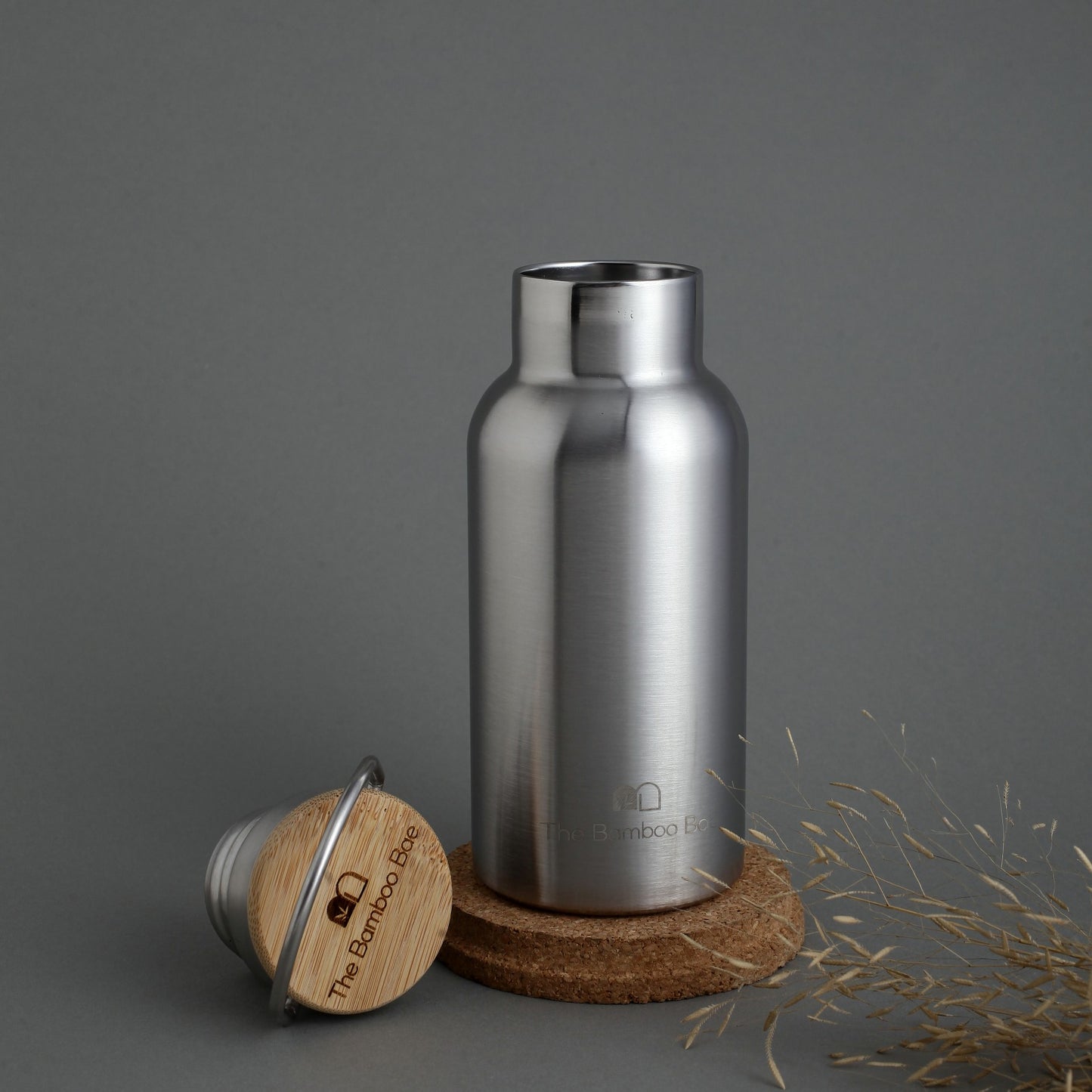 Bamboo Lid Thermos Bottle | Bamboo Bottle with Double Wall 304 SS