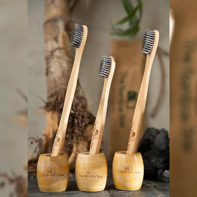 Bamboo Toothbrush | Charcoal Activated Bristles | Eco Friendly Toothbrush