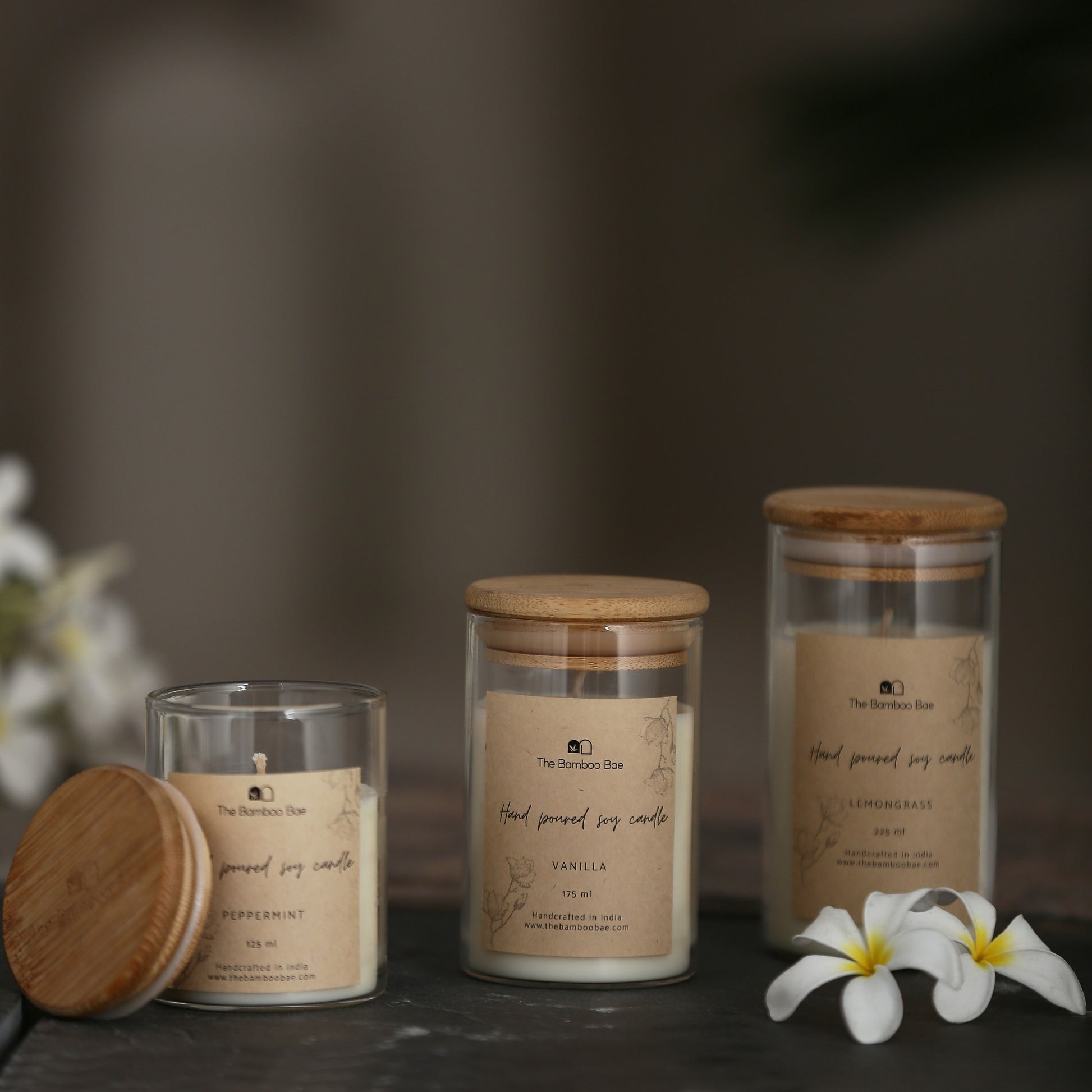 Bamboo Lid Jar Soy Candles