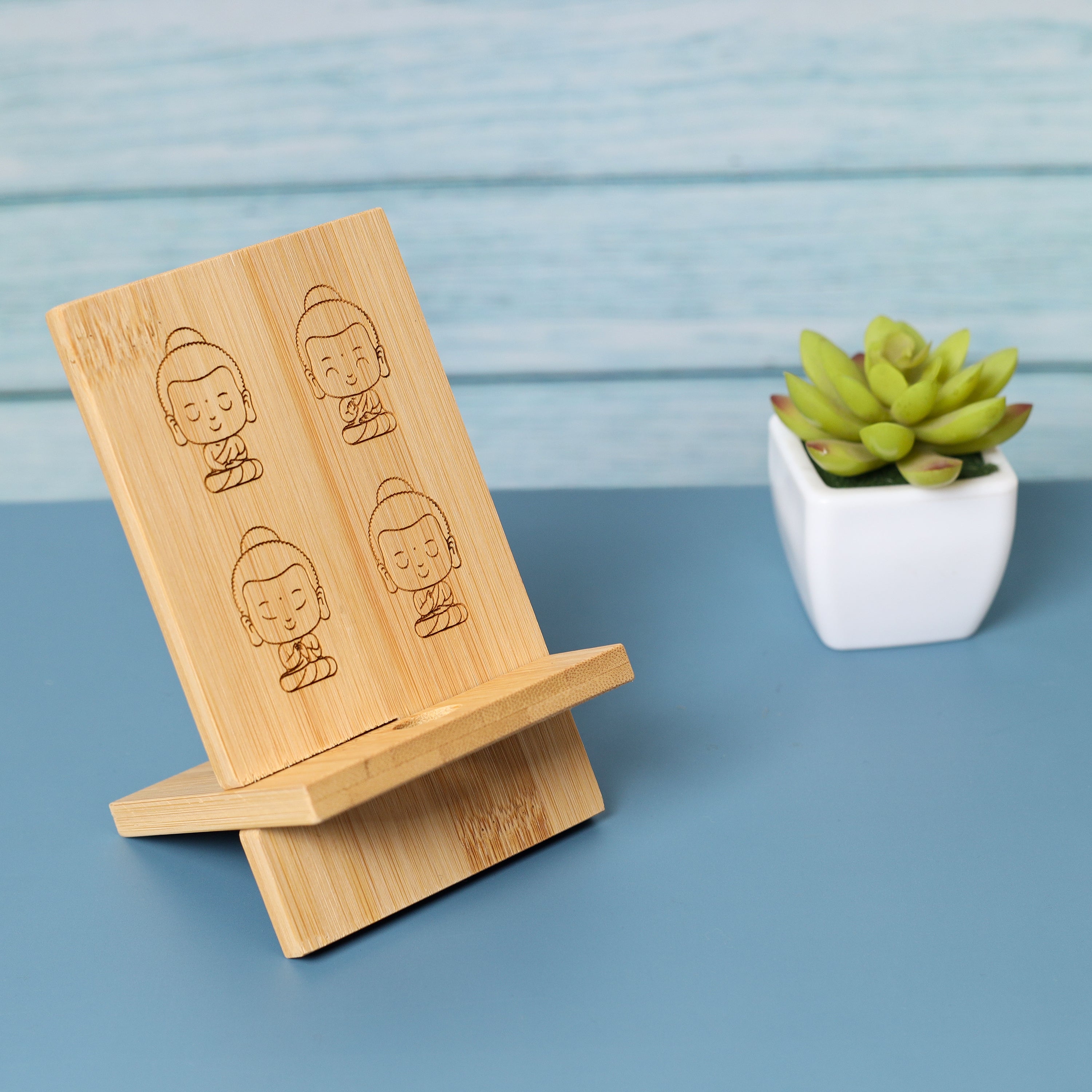 Bamboo Mobile Stand: Collapsible Eco-Friendly Phone Holder – The